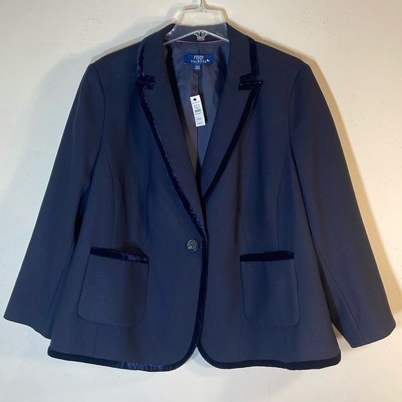 NWT. RSVP by Talbots 20W Petite Wool Blend One Button Blazer. - Picture 1 of 12